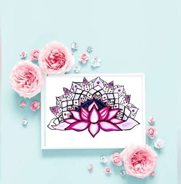 Lotus frame Mandala