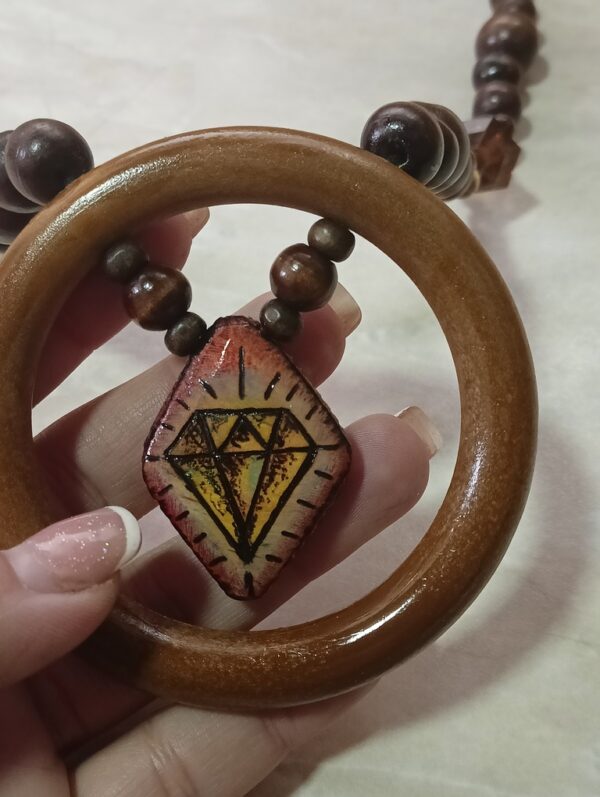 one-of-a-kind woodburning jewelry