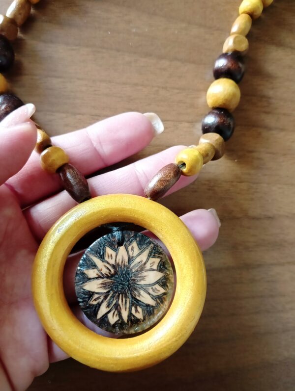 One-of-a-kind woodburning jewelry